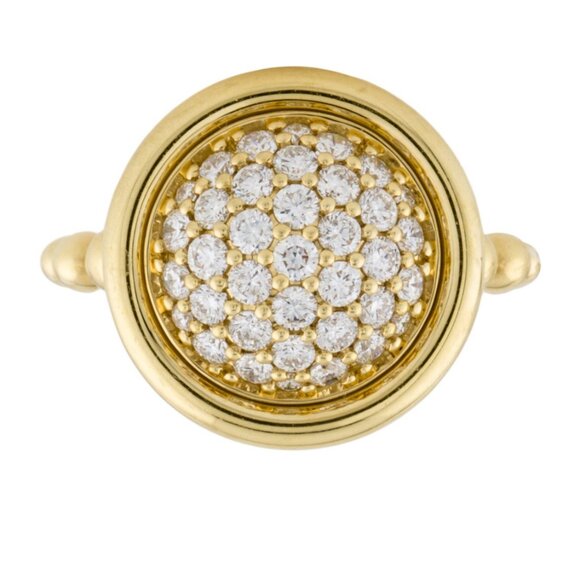 LAGOS 18K YELLOW GOLD 0.70 CTW DIAMOND MERIDIAN CIRCLE RING - Picture 3 of 9